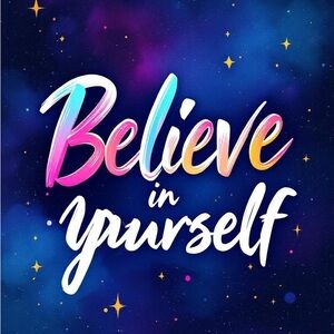 Colorful 'Believe in Yourself' Wall Art